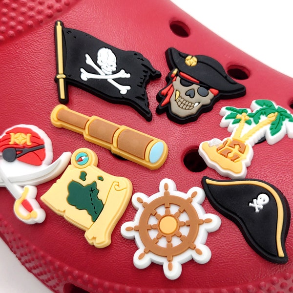 Pirate Shoe Charms | Pirate Map | Pirate Gift