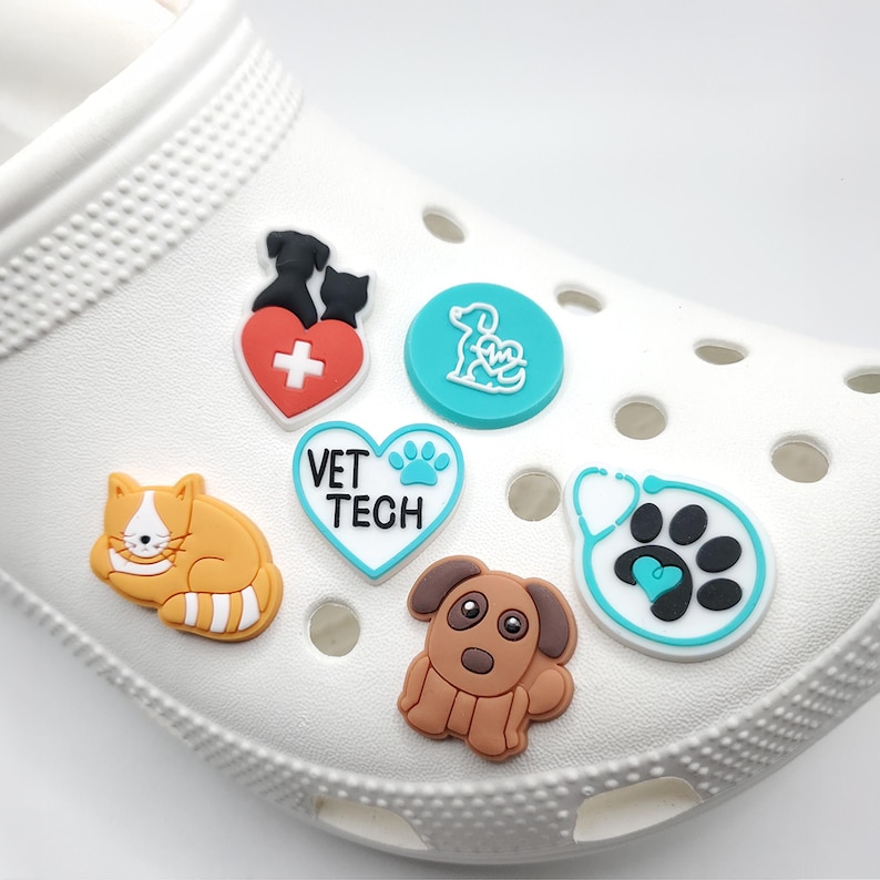 Vet Tech Shoe Charms | Veterinarian Charms | Vet Tech Gift | Vet Tech Week Gift Set of All 6 Special
