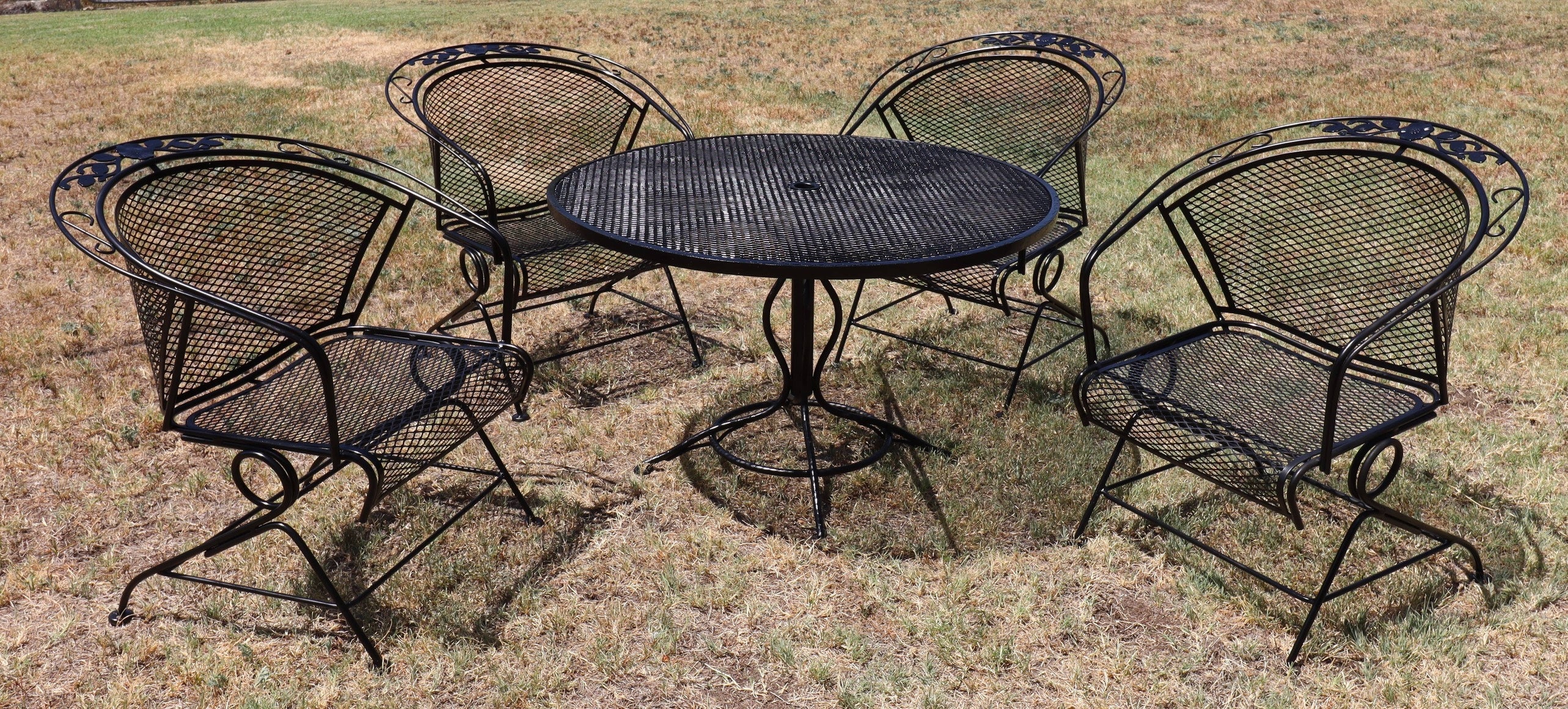 Vintage Meadowcraft Wrought Iron Patio Set Etsy