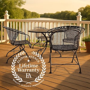 Vintage MeadowCraft Wrought Iron Patio Set