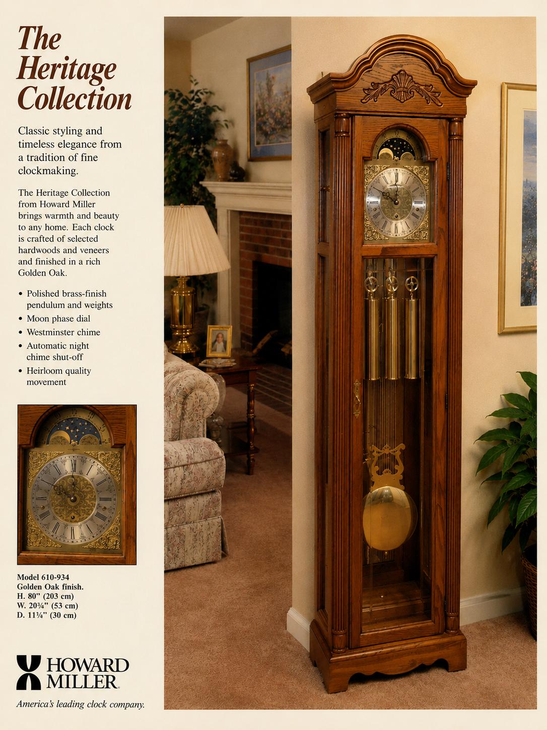 Howard Miller 68th Anniversary Grandfather Clock – Windsor Cherry