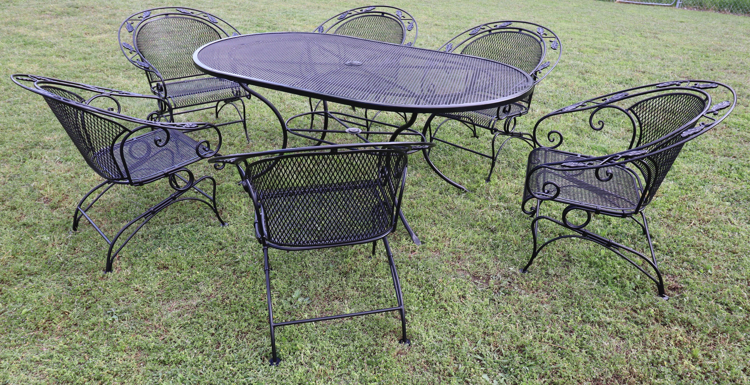 Vintage OW Lee Wrought Iron Family Patio Set Etsy