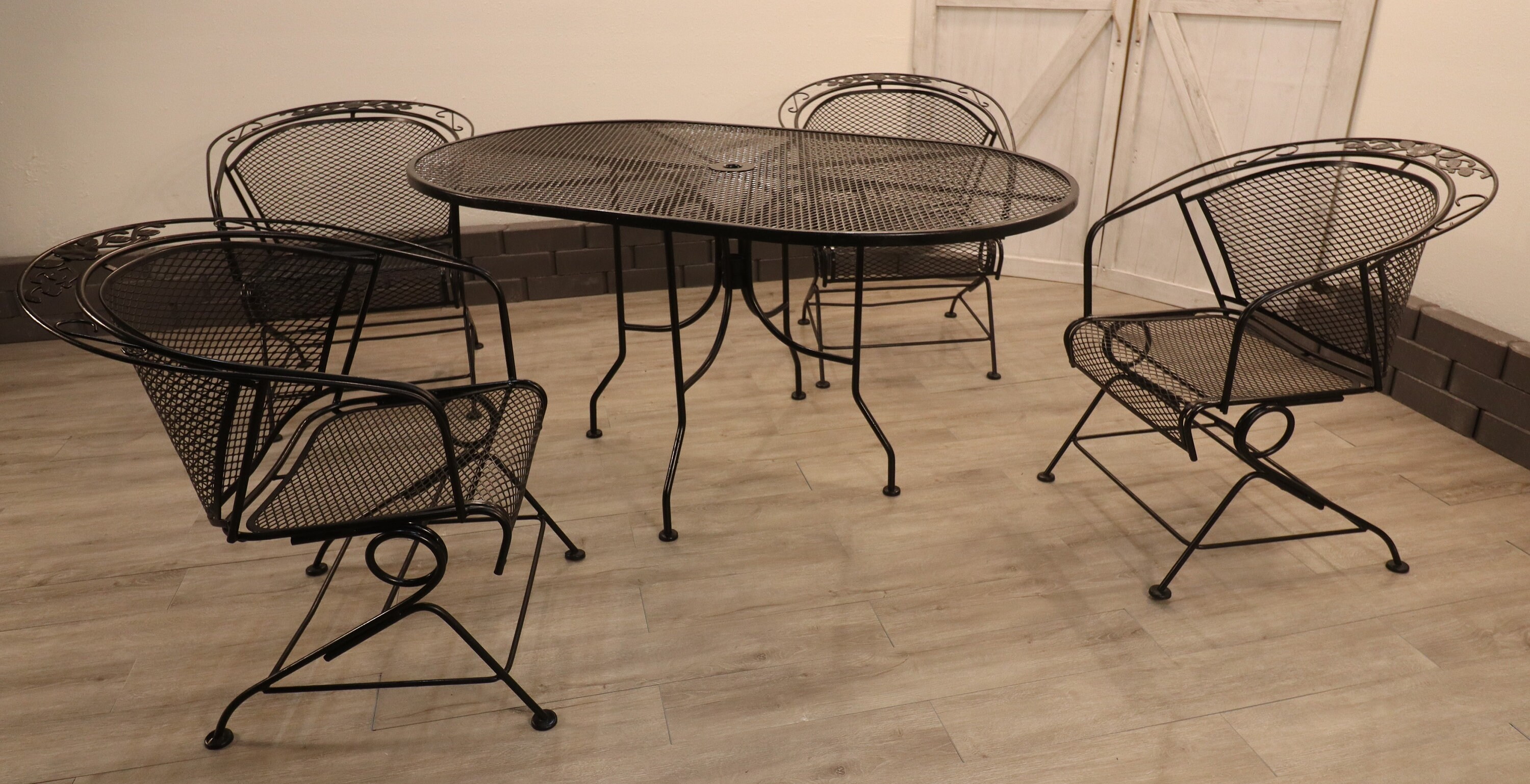 Vintage Meadowcraft Wrought Iron Patio Set Etsy