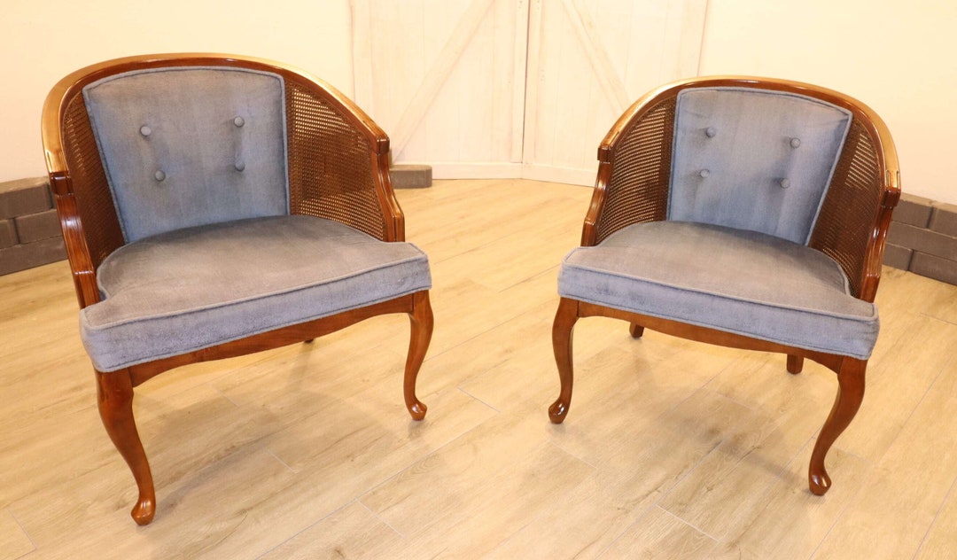 Vintage Hollywood Regency Cane Back Chairs - Etsy