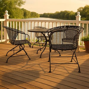 Vintage MeadowCraft Wrought Iron Patio Set