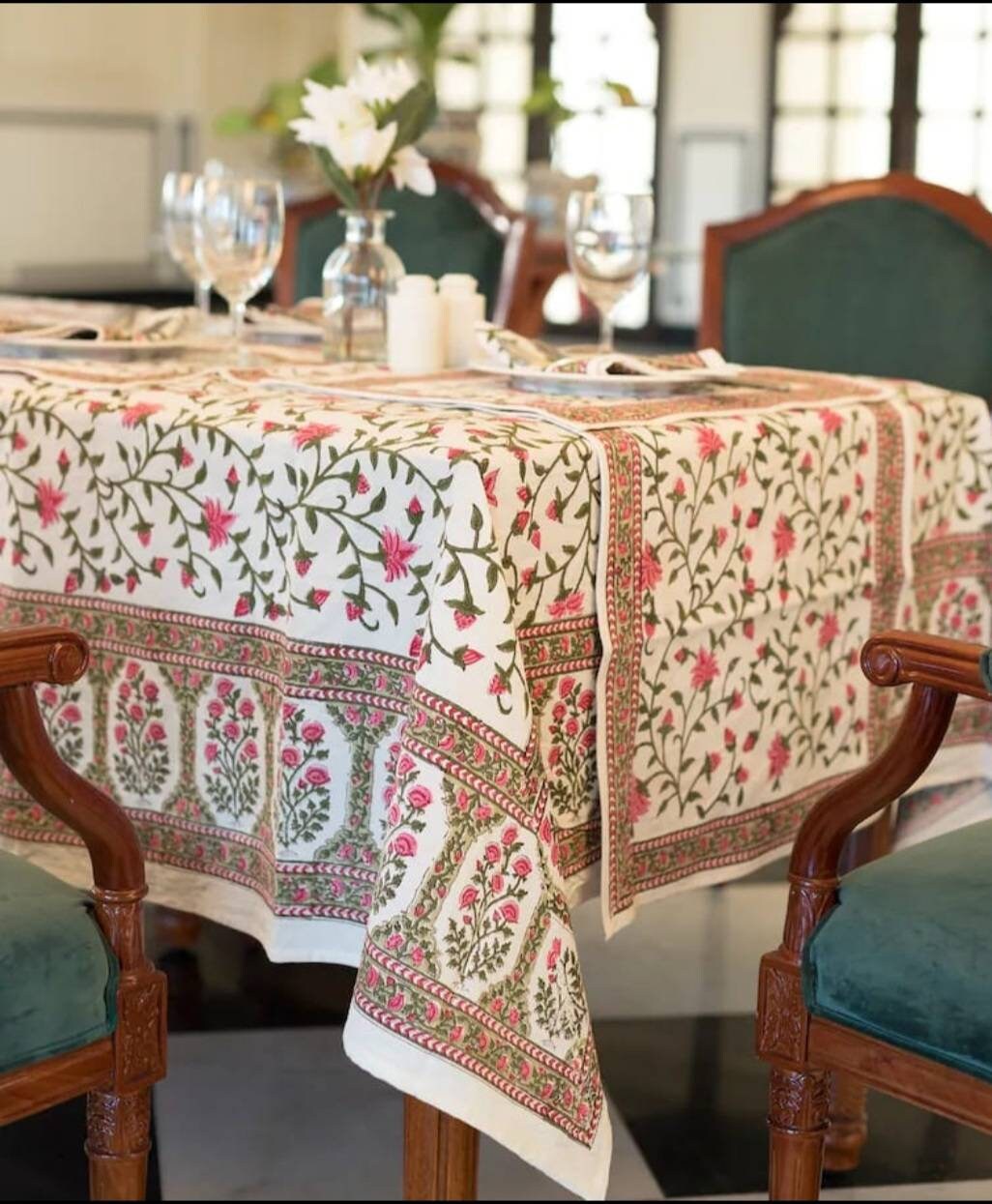 Nappe Indienne Imprimée
