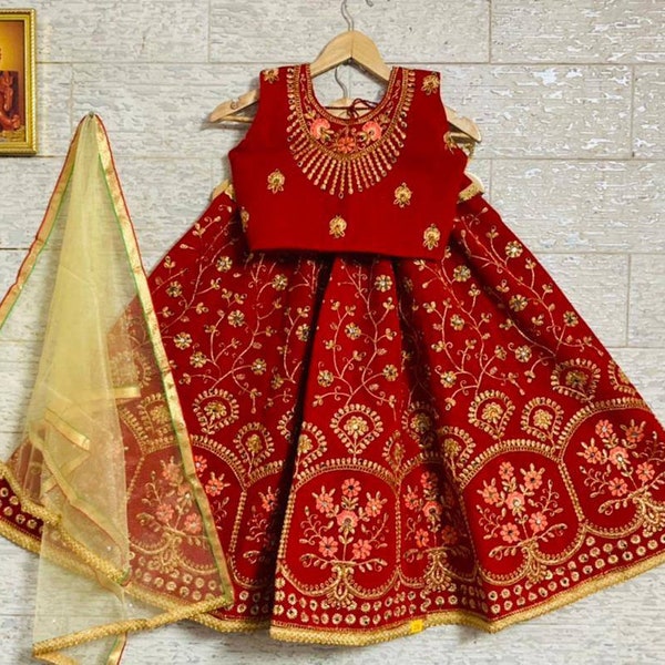 Kids readymade Indian wear, girls lehenga children's stitched lehenga. Ready to wear  girls Indian wear. Girls gift idea Onam dress, party