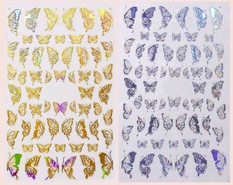 Holographic Butterfly Decals