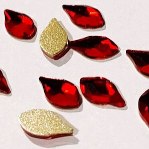 60/120 Pieces Red Nail Rhinestones Box 