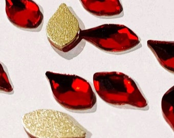 Red Waterdrop Rhinestones