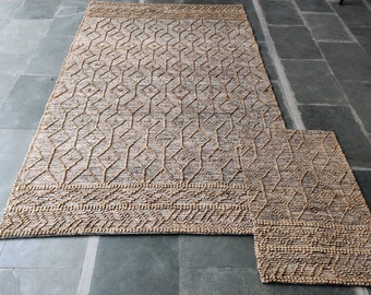 Diamond Net Jute Durrie Flatweave Rug