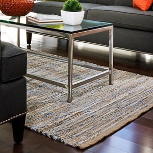 Samundra Denim Jute Handwoven Rug 60 x 90 cm