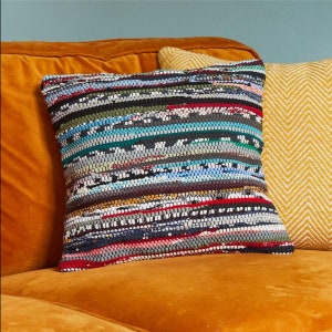 Handmade Recycled Cushion Cover Square 45 cm x 45 cm ( BUY 1 GET 1 FREE )