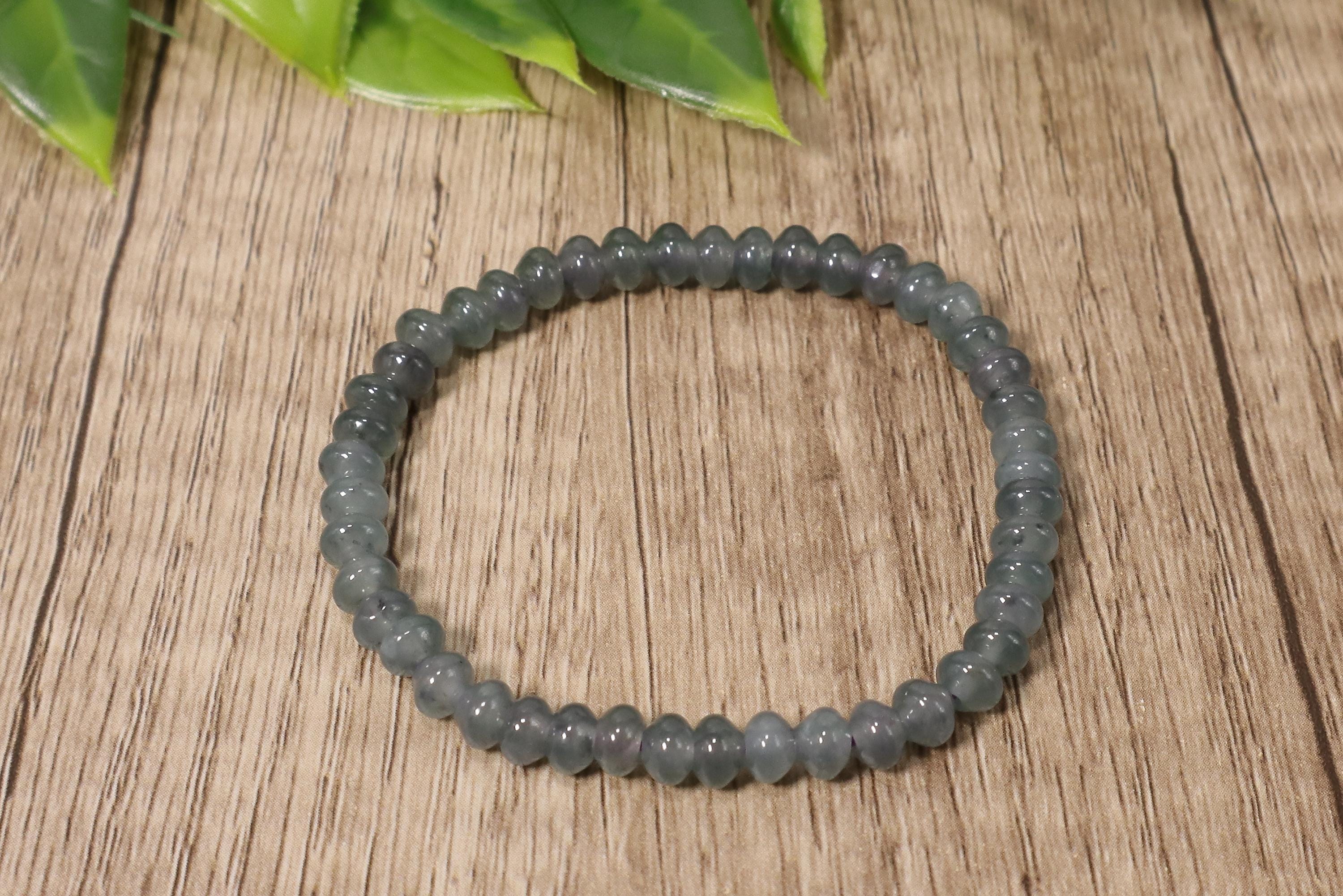 Natural Light Purple Jadeite Beads bracelet.