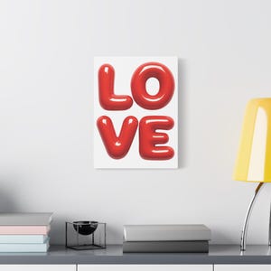Love Themed Wandkunst Leinwanddruck, Home Decor, romantisches Geschenk, Valentinstag, Schlafzimmerdekor, Love Wall Art
