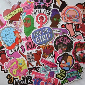 Coole feministische Aufkleberpaket, Mädchen-Power-Aufkleber, Vinyl-feministische Aufkleber, ermächtigte Frauenaufkleber, Sie gehen Mädchenaufkleber, Gleichheitsaufkleber