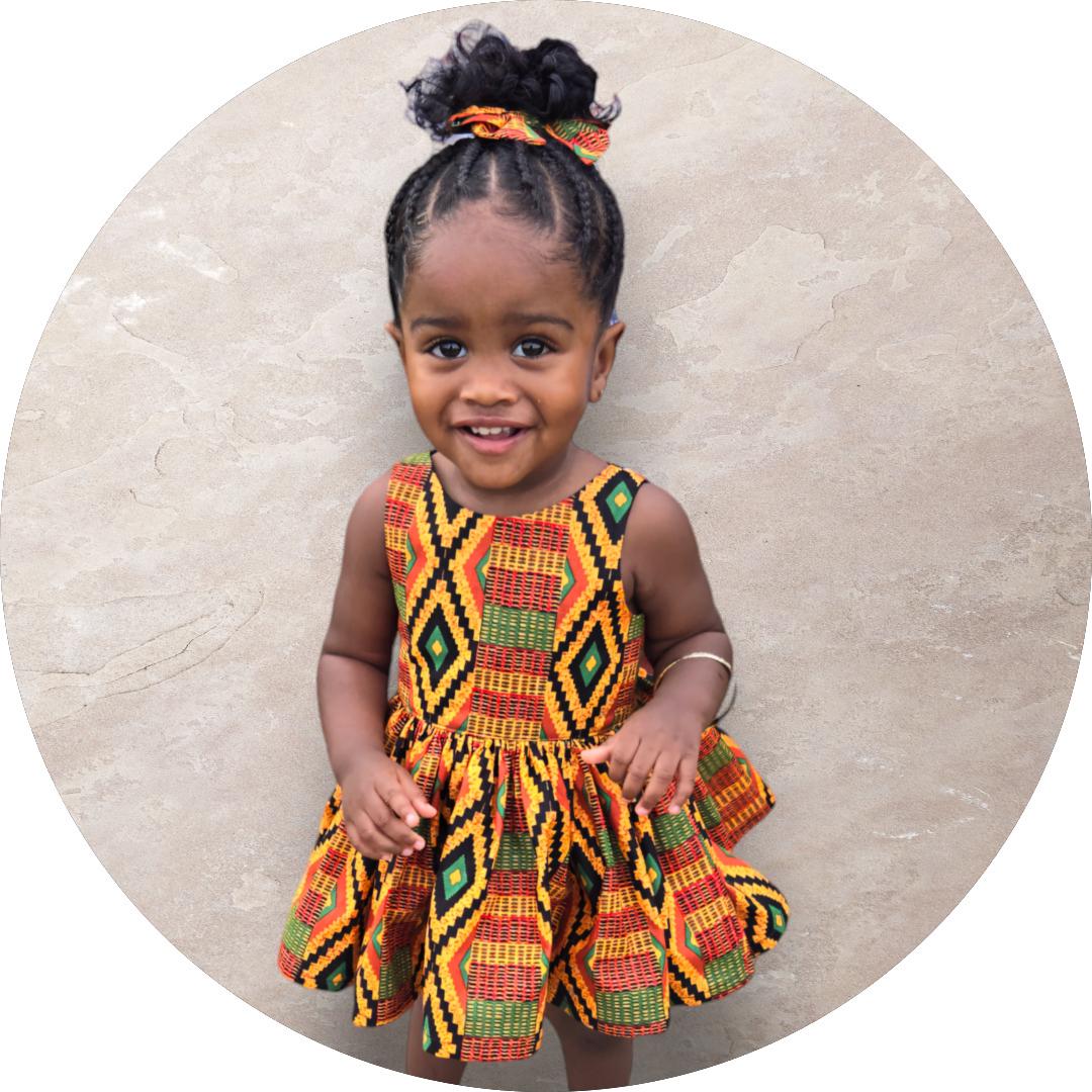 Robe Wax Model De Pagne Enfant Ankara Styles Robe Petite Fille En