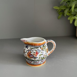 Miniature Portuguese Pottery Jug, SEC XVII Pattern by Cerâmicas de Coimbra (2.5")
