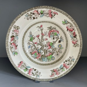 A pair of Johnson Bros Indian Tree soup plates / pasta bowls, marked SECONDS, c1970s-80s - 8.75&quot;