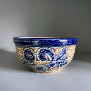 Jasba Keramik Bowl, Salt Glaze, Small Deep West German Pottery Dish (12.75 cm)