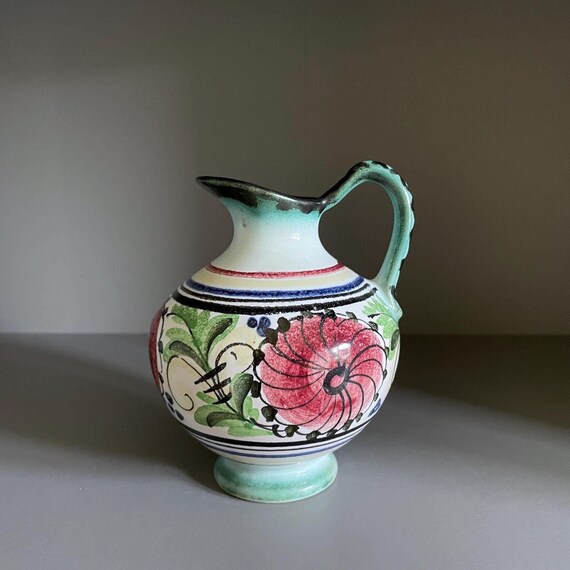 手描き花瓶 陶器 ドイツ製 手描き花瓶 陶器 ドイツ製 陶器