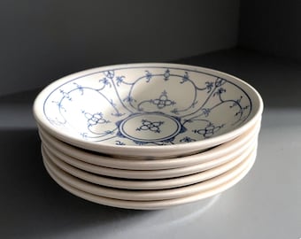 Set of 6 Strawflower Ironstone Dishes, English Ironstone Tableware Ltd (14cm)
