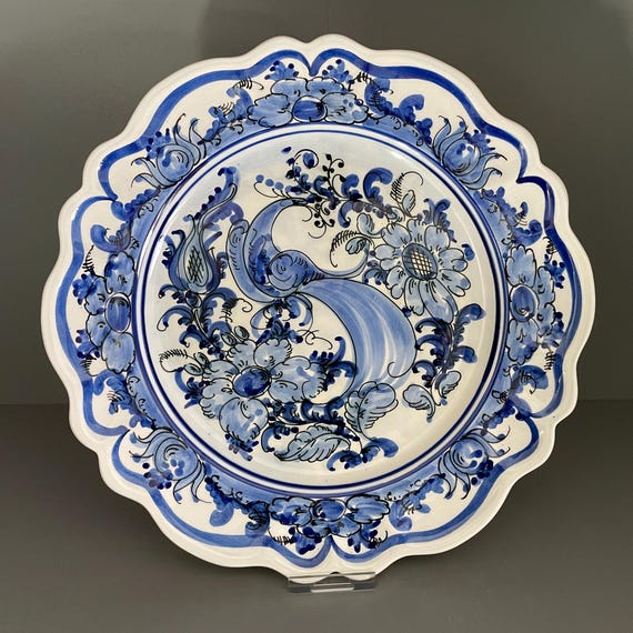 青い縁取りの花模様皿 青い縁取りの花模様皿 モモさま用】ノリタケプレート5枚組