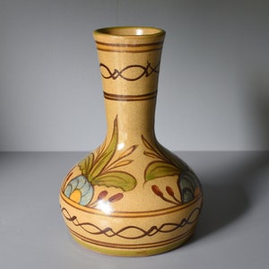 Olaria D Corridinho Vase, Portuguese Pottery Vase, Made in Almansil, Algarve, Rustic Traditional Ceramics  - 14.5cm