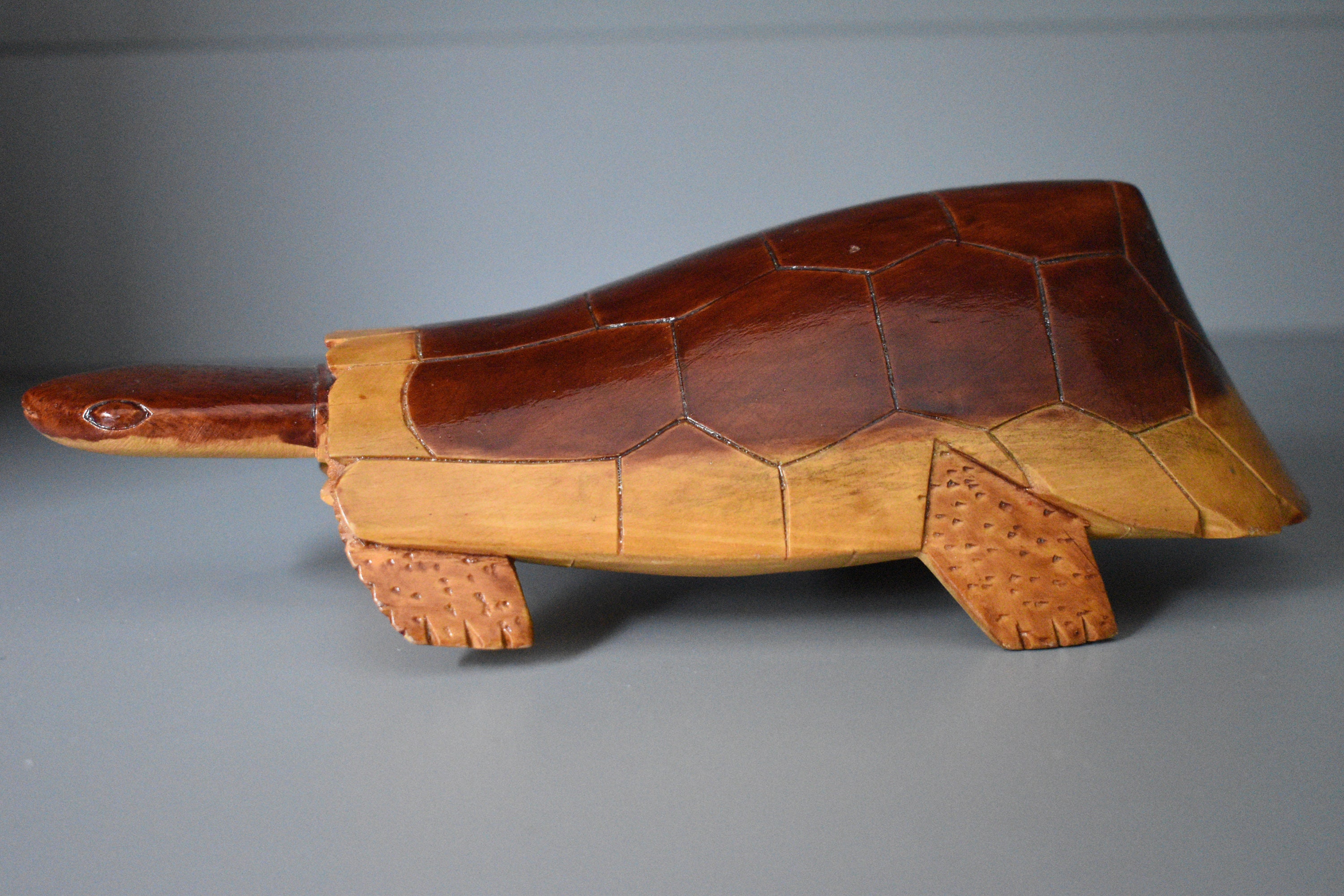 Schildkröte aus Holz handgeschnitzte Figur 21 cm | Etsy