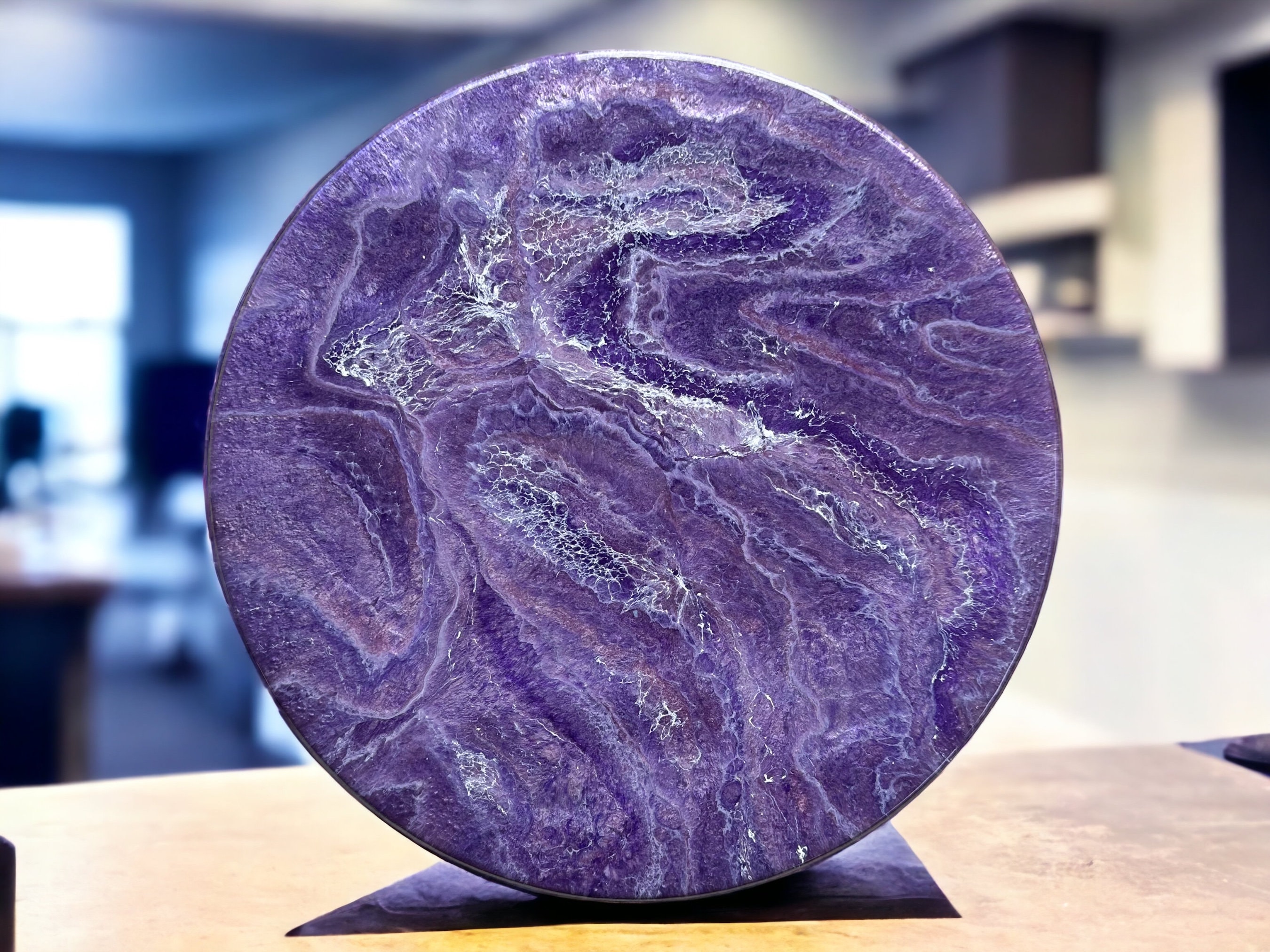 Purple and Brown Geode Lazy Susan, Hand Poured Food Safe Epoxy Resin on  Bamboo, Geode Art, Geode Epoxy Resin, Housewarming Gift, Resin Art. 