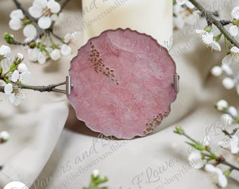 Light Pink epoxy resin tray, handmade geode design, decorative tray, vanity tray, housewarming gift, geode functional art