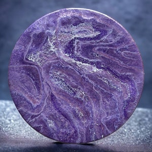 XL Purple Geode Lazy Susan, Hand poured food safe Epoxy Resin on acacia wood, Geode Art, Geode Epoxy Resin, Housewarming Gift.