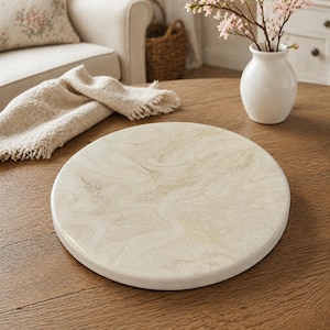 White Lazy Susan, Hand poured geode design Epoxy Resin, 5 sizes, housewarming gift, functional art, dinner and hosting