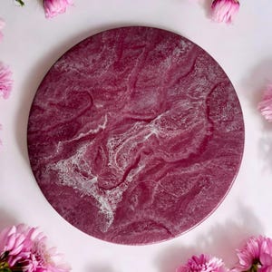 XL Pink Geode Lazy Susan, Hand poured food safe Epoxy Resin on acacia wood, Geode Art, Geode Epoxy Resin, Housewarming Gift.