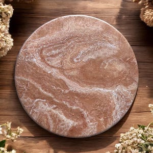Beige Lazy Susan, Hand poured food safe Epoxy Resin on Bamboo, Geode Art, Geode Epoxy Resin, Housewarming Gift, Functional Art.