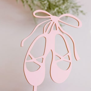 Acrylic Single Layer Ballerina Slippers - Cake Topper