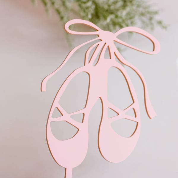 Acrylic Ballerina Slippers - Cake Topper