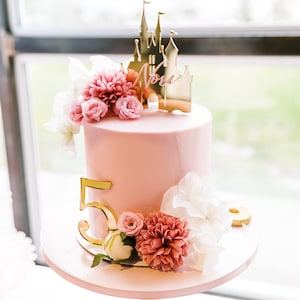 SOLO topper per torta a forma di castello in acrilico! Non puoi avere una festa da principessa senza il castello. Quella sarebbe solo una festa.