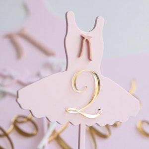 Original Ballerina Dress Acrylic Cake Topper Is Just Tutu Cute