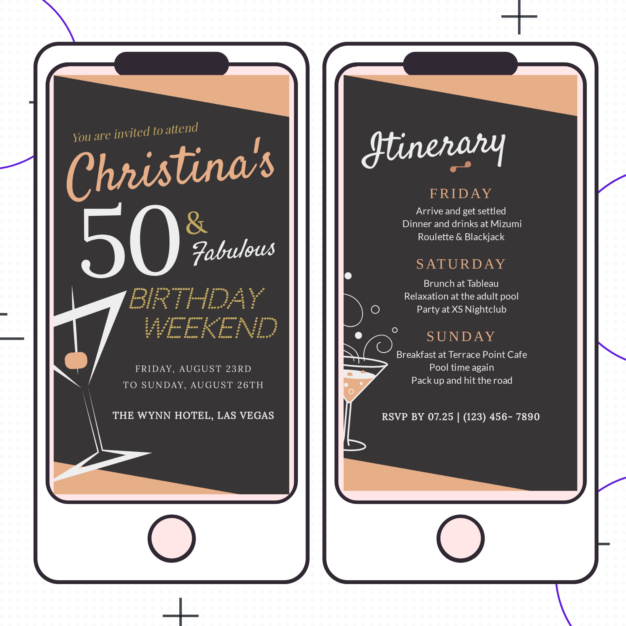 40th Birthday Weekend Digital Invitation Editable Template Lupon gov ph