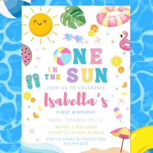 First birthday invite