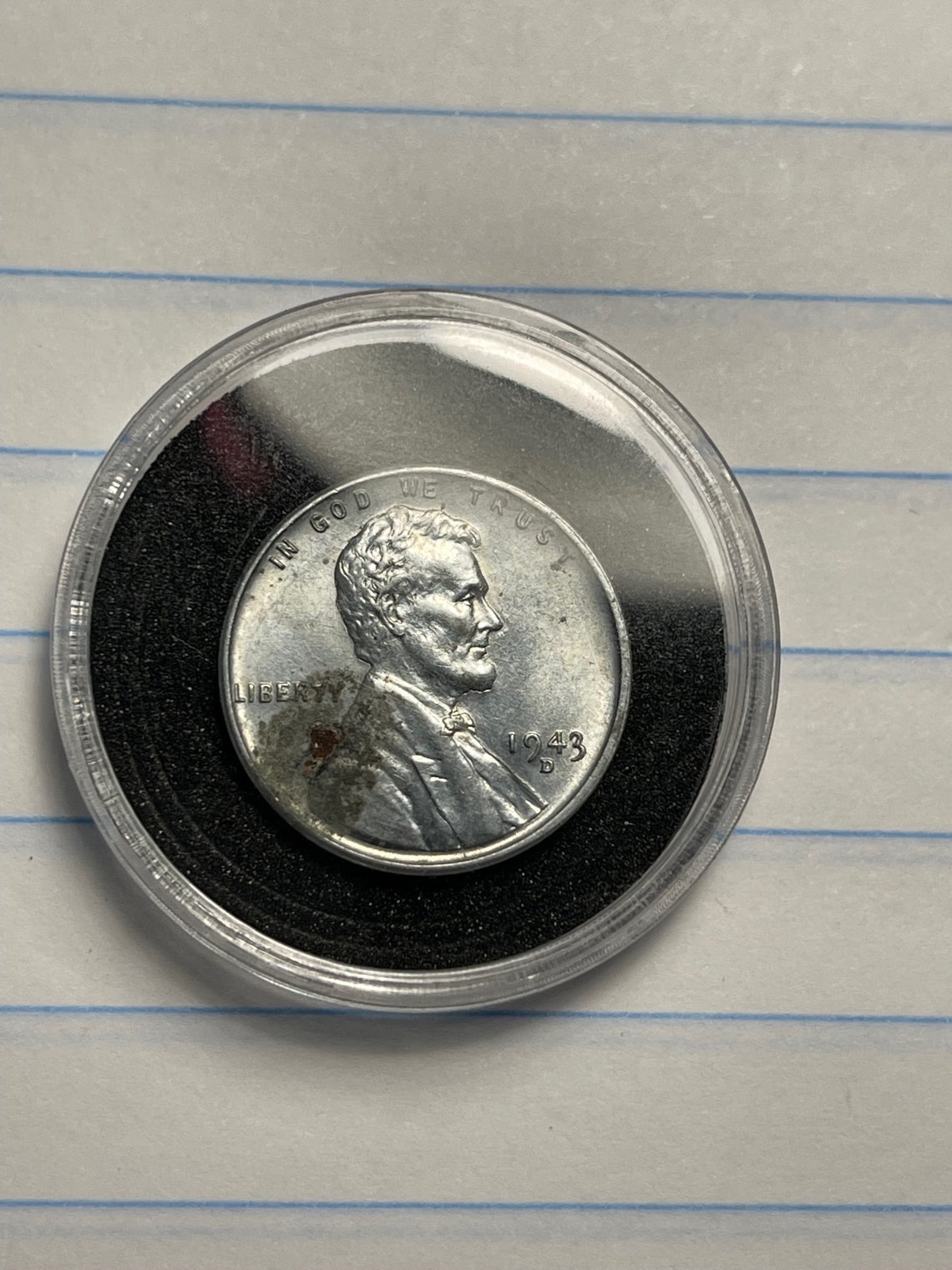 Rare 1943 Steel Wheat Penny W Steel Showing Through Etsy