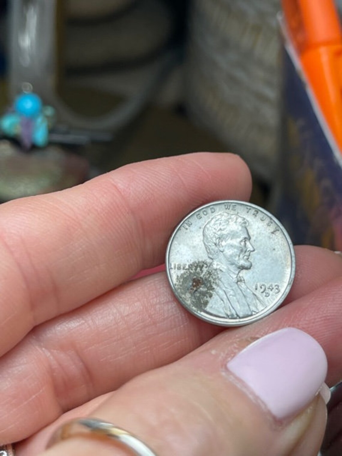 Rare 1943 Steel Wheat Penny W Steel Showing Through Etsy