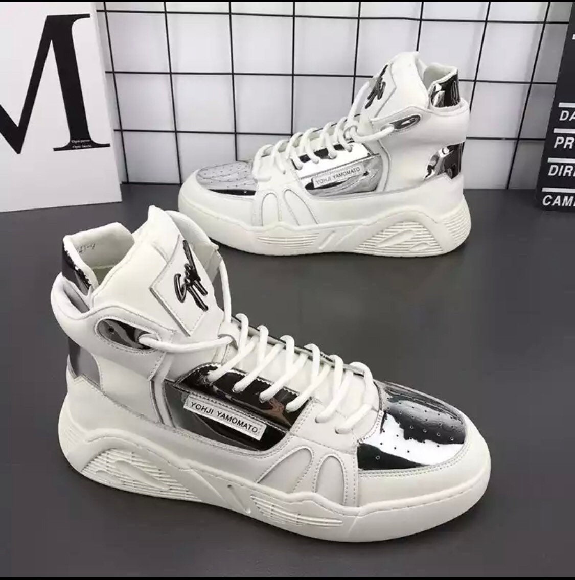 Sneakers High Top uomo Streetwear traspirante Techwear Etsy