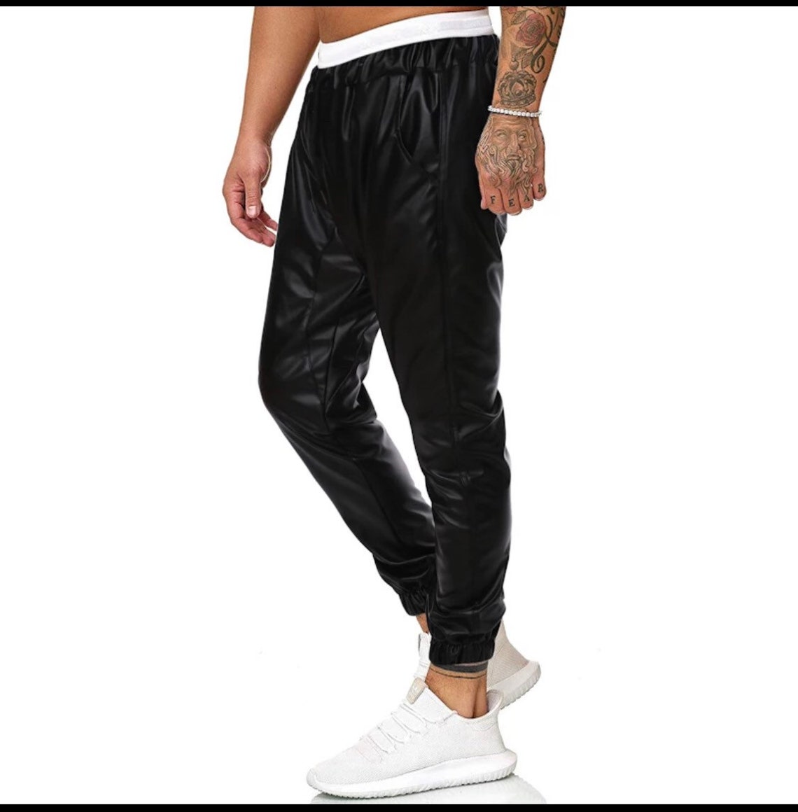 Leather Jogger Pants Mens Real Sheep Leather Jogger Pants Hand | Etsy