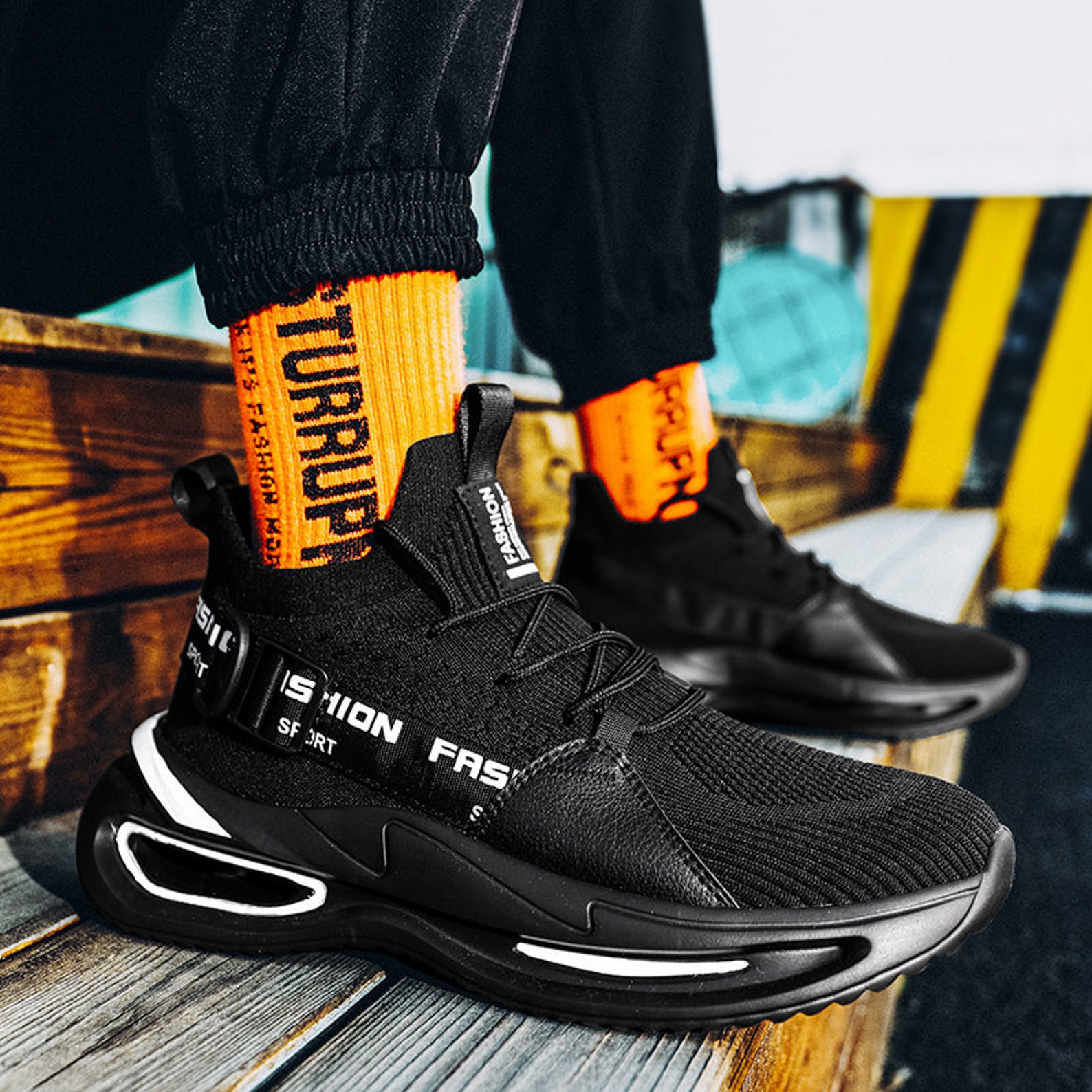 Streetwear Sneakers Breathable Running Sports Techwear Shoes Etsy