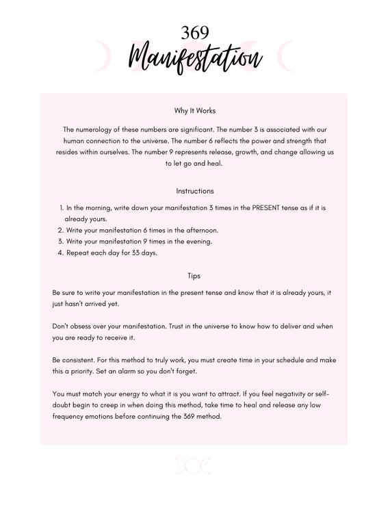 369 Manifestation Method How Many Days 369 Manifestation Method How Many Days
