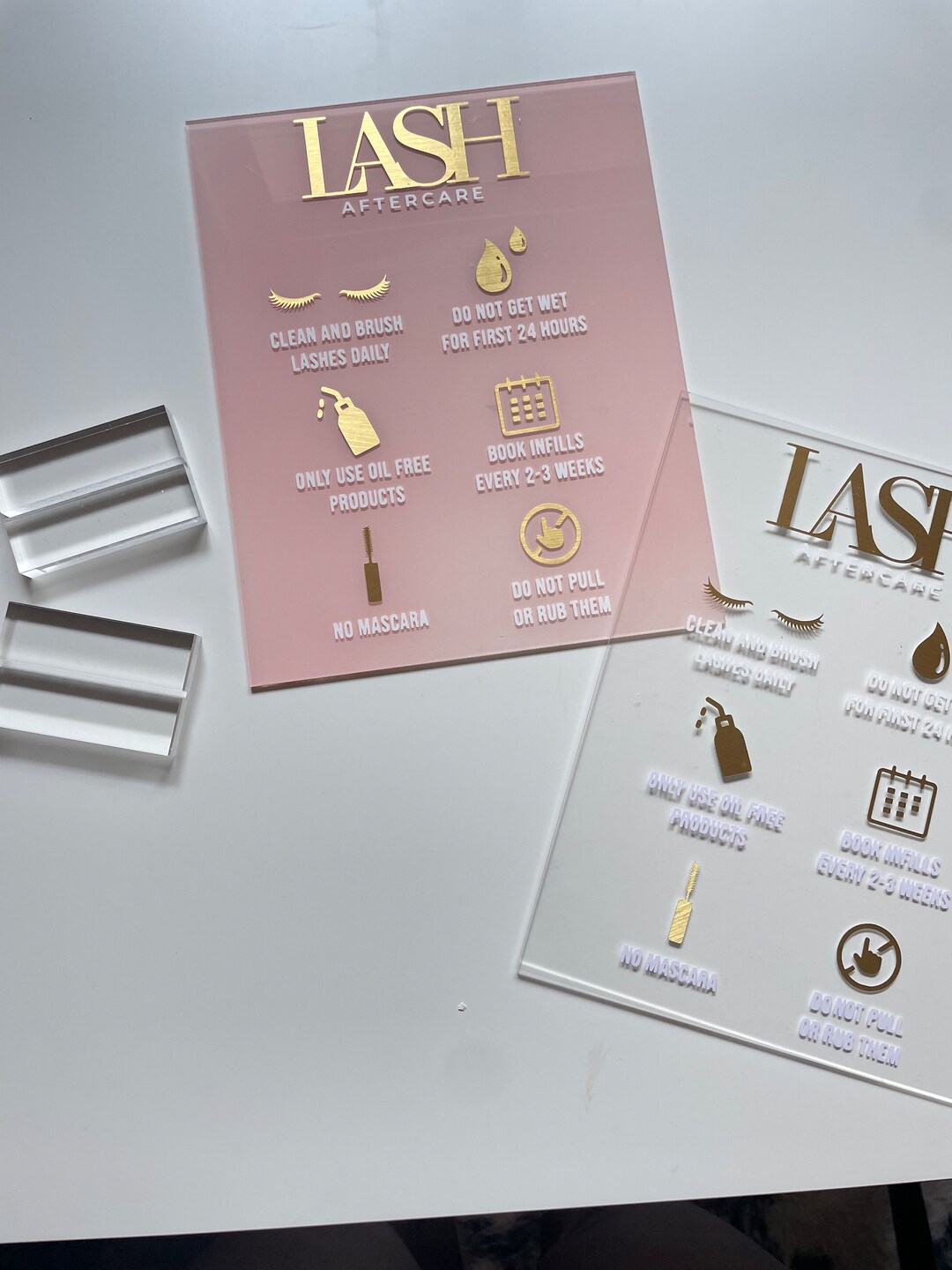 Custom Acrylic Instructions Sign Lash Nail and Hair Etsy