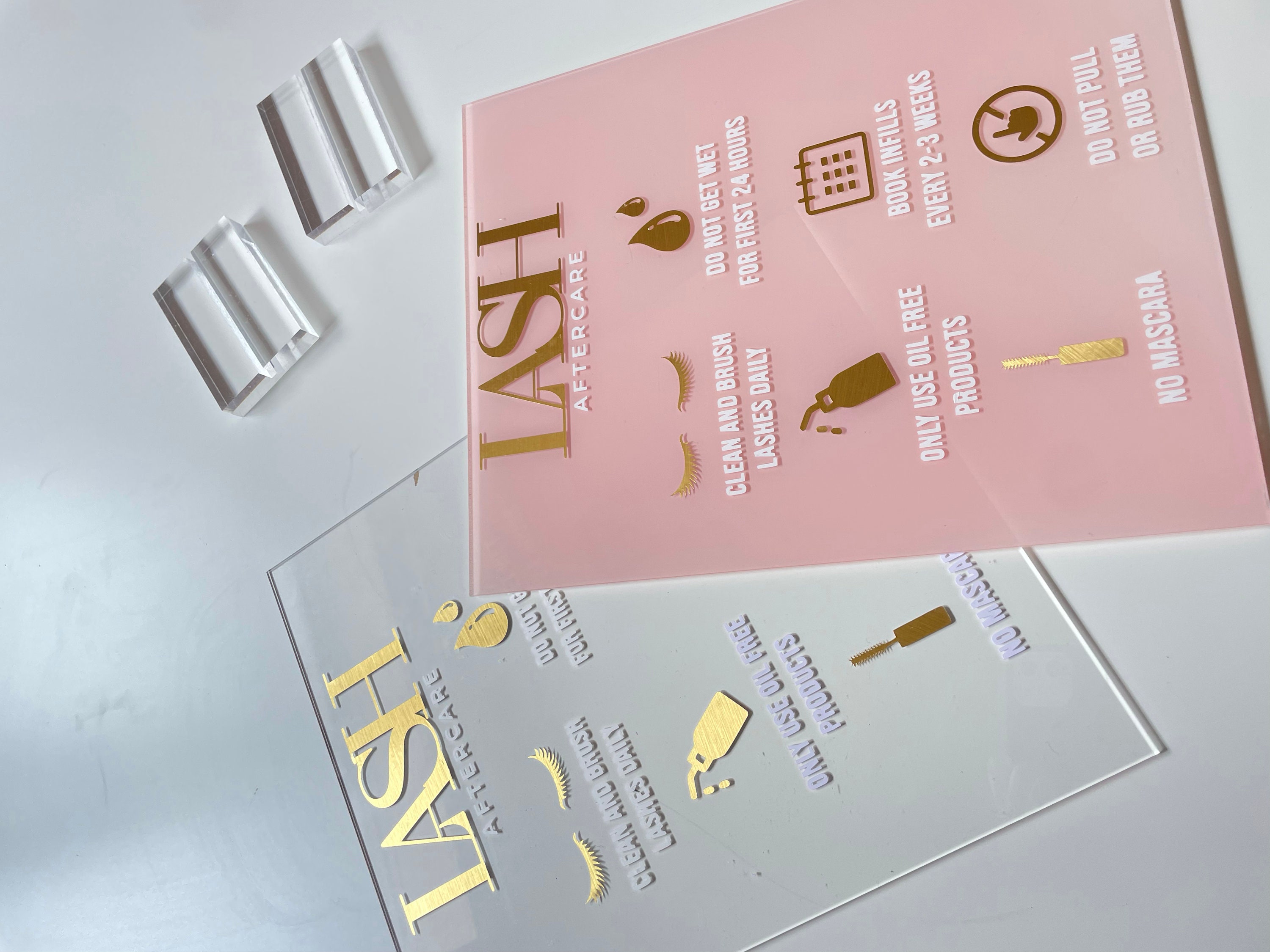 Custom Acrylic Instructions Sign Lash Nail and Hair Etsy
