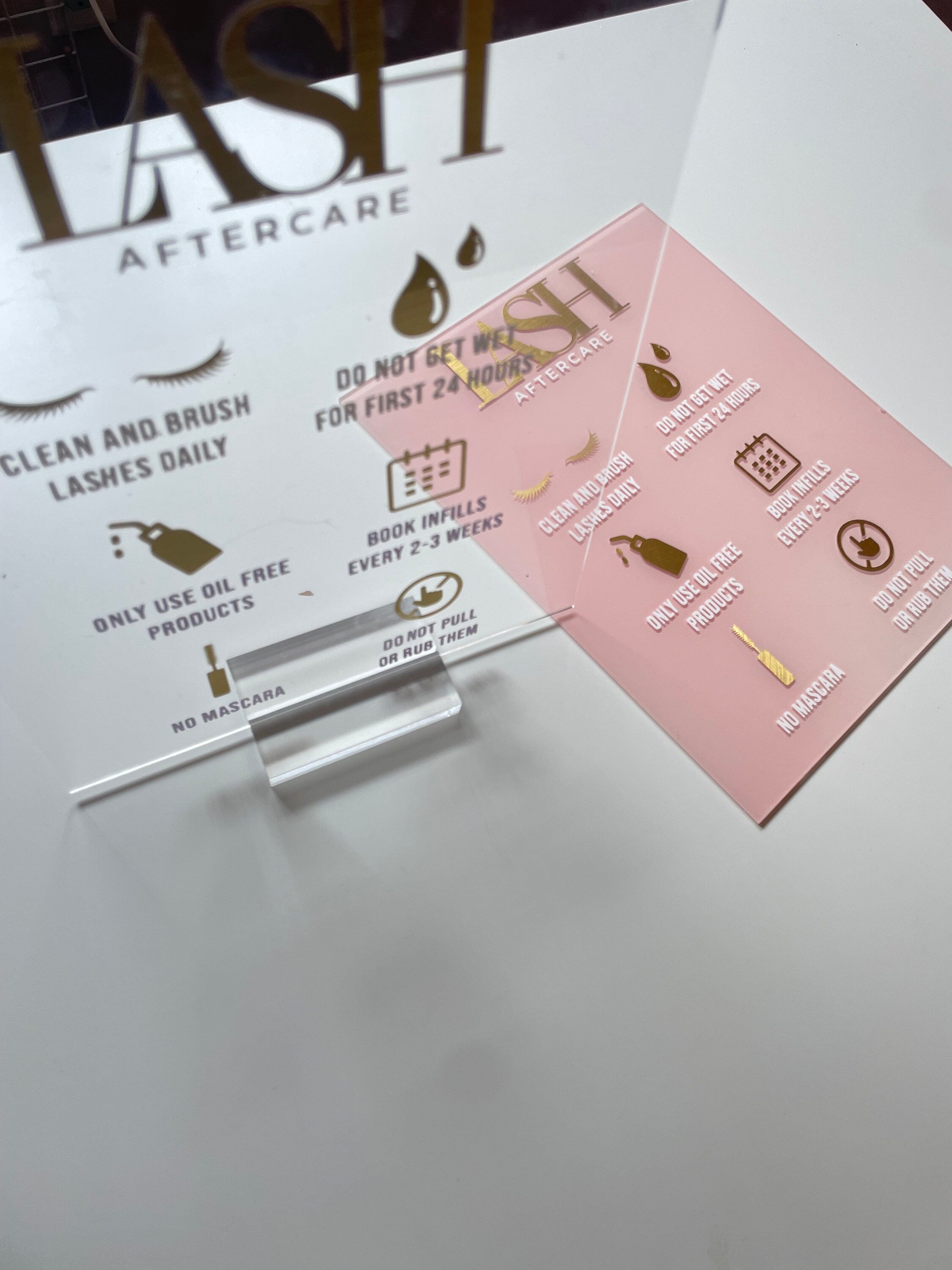 Custom Acrylic Instructions Sign Lash Nail and Hair Etsy